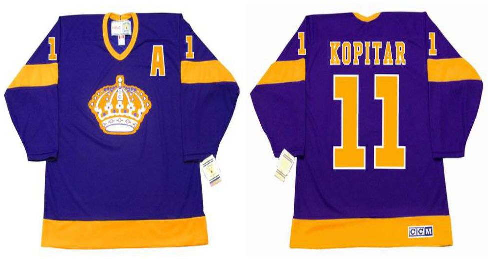 2019 Men Los Angeles Kings #11 Kopitar Purple CCM NHL jerseys->los angeles kings->NHL Jersey